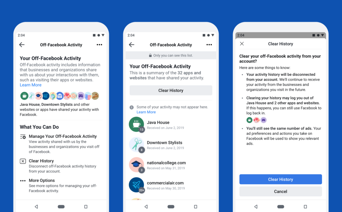 Off Facebook Activity: la privacy al centro