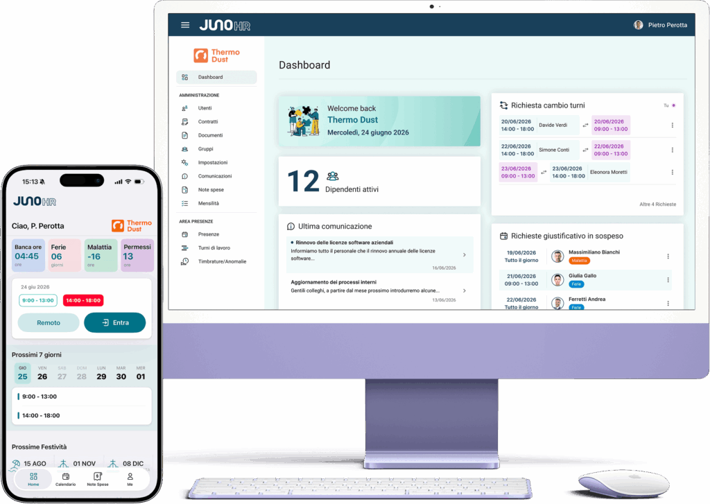 JUNO HR, Software Gestione Presenze